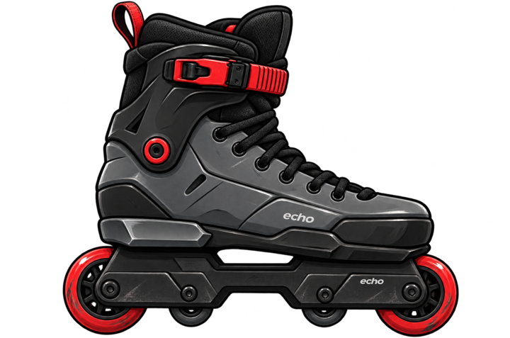 Ilustração do patins Echo Verve usado por Joana